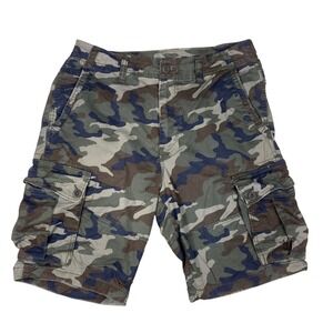 American Eagle Mens Camo Flex Cargo Shorts 33* Classic Fit Streetwear Y2K Grunge